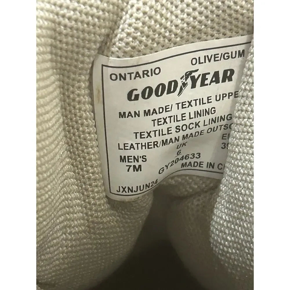 Good Year Ontario Olive Round Toe Lace Up Ankle Hiking Mens Boots 7M